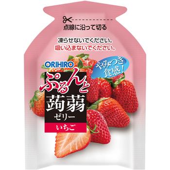 秋冬期間限定 ぷるんと蒟蒻ゼリーパウチ いちご＋温州みかん 8セット 送料無料-1