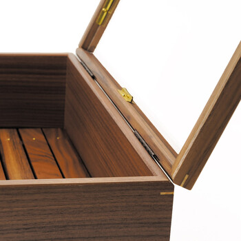 ウォールナットフードBOX アクリル蓋付 日本製 送料無料-1