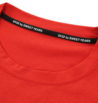 大きいサイズ SY32 by SWEET YEARS ハートパターンボックスロゴ長袖Tシャツ 3L 4L 5L 6L レッド ラッピング可 送料無料 即日発送-4