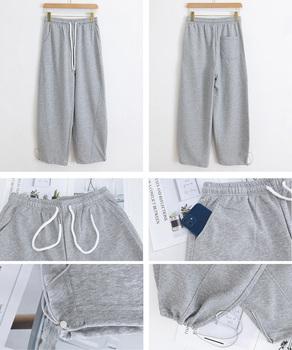 スウェットパンツ レディースワイドパンツ　ゆったり運動着風リラックスパン 送料無料 即日発送-9