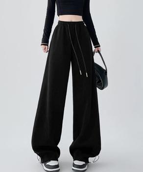 スウェットパンツ レディースワイドパンツ　ゆったり運動着風リラックスパン 送料無料 即日発送-2