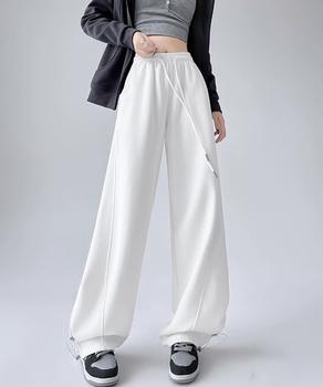 スウェットパンツ レディースワイドパンツ　ゆったり運動着風リラックスパン 送料無料 即日発送-3