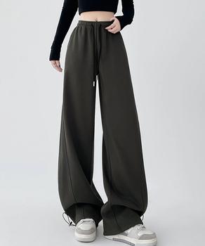 スウェットパンツ レディースワイドパンツ　ゆったり運動着風リラックスパン 送料無料 即日発送-4