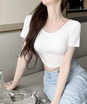 背中あきトップス カップ付き ブラトップ 送料無料 即日発送-5