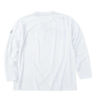 大きいサイズ MOVESPORT ドライメッシュビッグロゴ長袖シャツ 3L 4L 5L 6L ホワイト ラッピング可 送料無料 即日発送-1