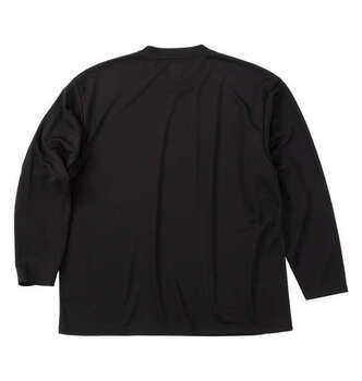 大きいサイズ MOVESPORT ドライメッシュビッグロゴ長袖シャツ 3L 4L 5L 6L ブラック ラッピング可 送料無料 即日発送-1