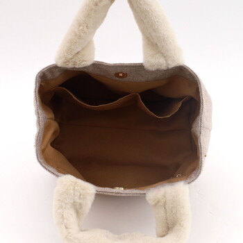 パール刺繍xエコファーハンドル トートバッグ COOCO クーコ SMILEY 送料無料 即日発送-16