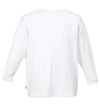 大きいサイズ EDWIN BODY FIRE長袖VネックTシャツ 3L 4L 5L 6L 7L 8L ホワイト ラッピング可 送料無料 即日発送-1