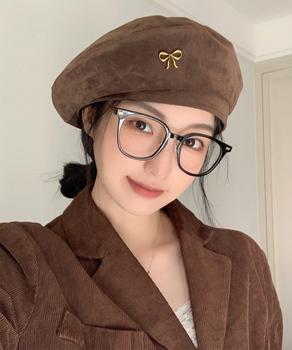 ベレー帽 レディース帽子 合金飾りレトロ 送料無料 即日発送-9