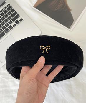 ベレー帽 レディース帽子 合金飾りレトロ 送料無料 即日発送-6