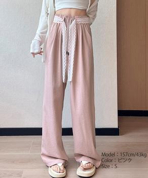 レースワイドイージーパンツ ボトムス 送料無料 即日発送-6