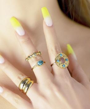 マルチデザインリングセット指輪4点セット 送料無料 即日発送-3