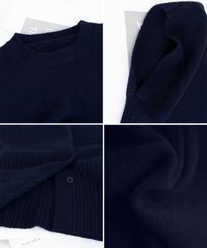 ニットベスト フロントボタン ニットジレ 送料無料 即日発送-9