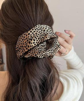 レオパード柄シュシュ ボリューム 髪飾り 送料無料 即日発送-3