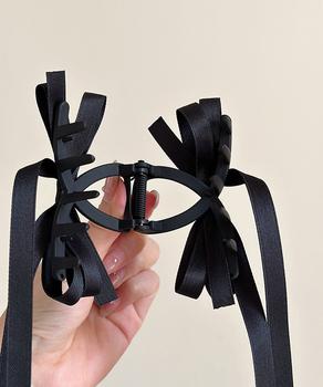 リボン バンスクリップ 上品ヘアクリップ 送料無料 即日発送-9
