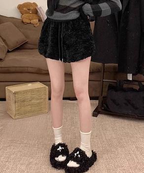 ボアショートパンツ もこもこルームパンツ 送料無料 即日発送-3