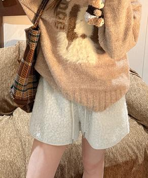 ボアショートパンツ もこもこルームパンツ 送料無料 即日発送-4
