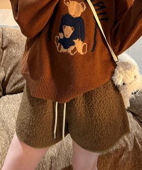 ボアショートパンツ もこもこルームパンツ 送料無料 即日発送-6