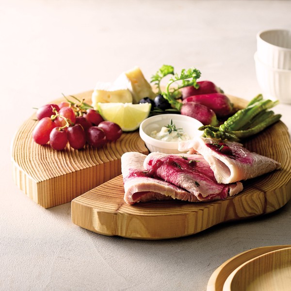 杉 鍵穴年輪皿 塗装付 特大 日本製 送料無料-1