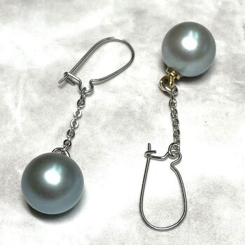 日本製 10mmパールピアス １ペア　スナップピアス SNPi chaPearl 送料無料 即日発送-2