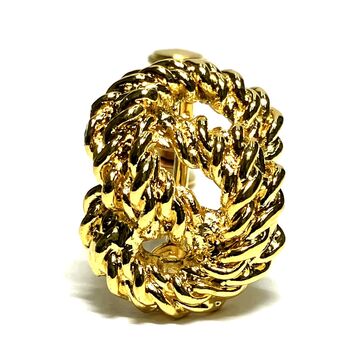 ネジバネ式 結んだチェーンのイヤリング E 0811 送料無料 即日発送-3