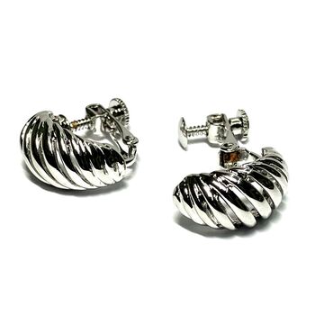 ネジバネ式 斜め透かしのイヤリング E 0809 送料無料 即日発送-1