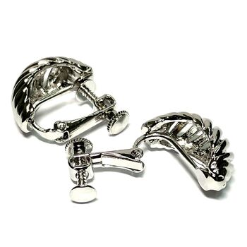 ネジバネ式 斜め透かしのイヤリング E 0809 送料無料 即日発送-2