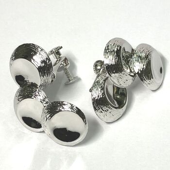 ネジバネ式 3枚サークルのイヤリング E 0805 送料無料 即日発送-3