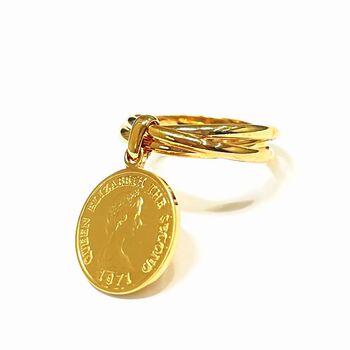 日本製 ゴールドリングのザ定番 コインチャームリング BR 6116 送料無料 即日発送-1