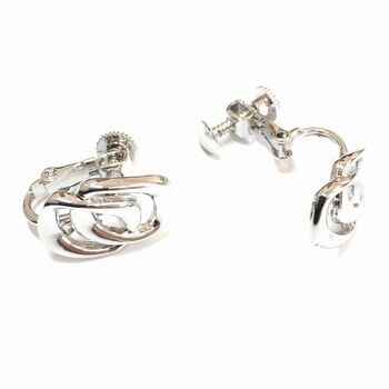 ネジバネ式 四角イヤリング E 0804 送料無料 即日発送-2