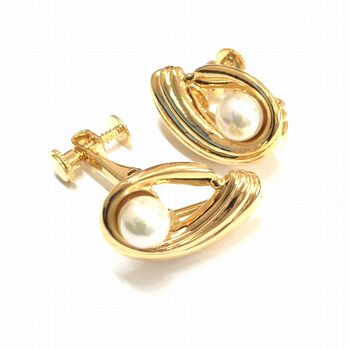 ネジバネ式 パールイヤリング E 0803 送料無料 即日発送-3