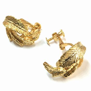 ネジバネ式 フェザーイヤリング E 0802 送料無料 即日発送-3