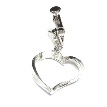 ネジバネ式 オープンハートイヤリング E 0704 送料無料 即日発送-3