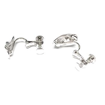 ネジバネ式 葉っぱイヤリング E 0702 送料無料 即日発送-2