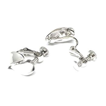 ネジバネ式 葉っぱイヤリング E 0702 送料無料 即日発送-3