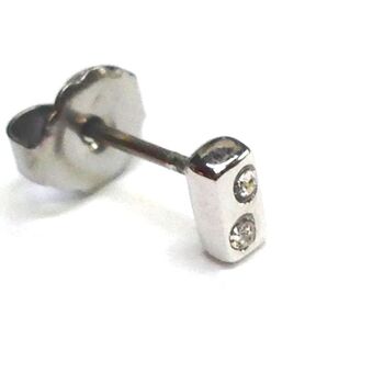 日本製 長四角 チタンポストピアス １ペア高品質クリスタル使用 Pi 2206D 送料無料 即日発送-2