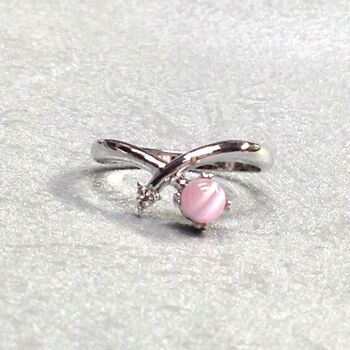 日本製 カラーキャッツアイ ブルーorピンク 高品質クリスタル使用 BR 4064 送料無料 即日発送-3