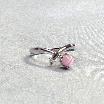 日本製 カラーキャッツアイ ブルーorピンク 高品質クリスタル使用 BR 4064 送料無料 即日発送-4