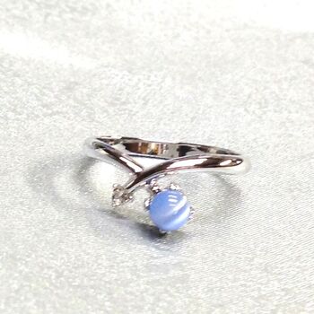 日本製 カラーキャッツアイ ブルーorピンク 高品質クリスタル使用 BR 4064 送料無料 即日発送-7