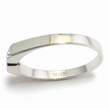 日本製 R 欠かせない 外せない SILVER925イニシャルリング ２色展開 SR 100R 送料無料 即日発送-3