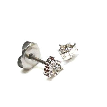 日本製 三ツ星 三角チタンポストピアス １ペア　高品質クリスタル使用 Pi 123 送料無料 即日発送-1