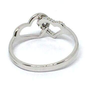 日本製 ハート ハート ダブルオープンピンキーリング SILVER925 SR 2921 送料無料 即日発送-3