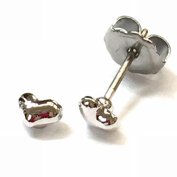 日本製 ぷっくりハートが可愛い チタンポストピアス　１ペア Pi 114 送料無料 即日発送-1