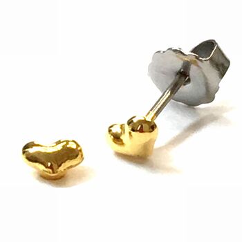 日本製 ぷっくりハートが可愛い チタンポストピアス　１ペア Pi 114 送料無料 即日発送-2