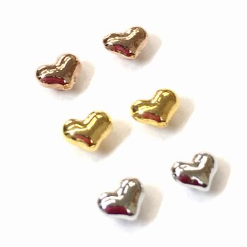 日本製 ぷっくりハートが可愛い チタンポストピアス　１ペア Pi 114 送料無料 即日発送-4