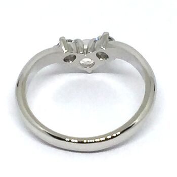 日本製 ムーンストーン＆キュービック ＳＩＬＶＥＲ９２５指が細く長く見えるV字リング SR 3927 送料無料 即日発送-4