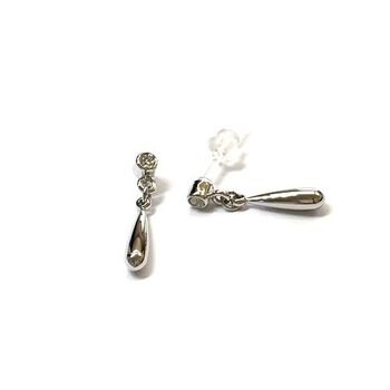 日本製 ティアドロップピアス １ペア　樹脂ポスト 高品質クリスタル使用 JP 27 送料無料 即日発送-1