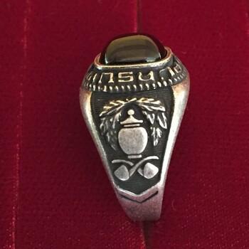 日本製 オニキスリング サイドに紋章をあしらったアンティーク調指輪 BR 312 送料無料 即日発送-2