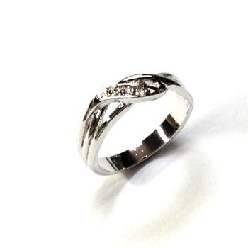 日本製 ３ラインねじれファッションリング 高品質クリスタル使用 BR 4529 送料無料 即日発送-1