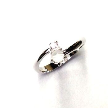 日本製 SILVER925 乙女チックシルバーリング ムーンストーン ＆ ジルコニア SR 3945 送料無料 即日発送-4